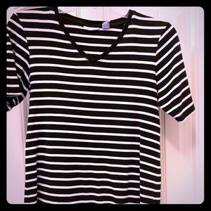 Black/white striped T-shirt